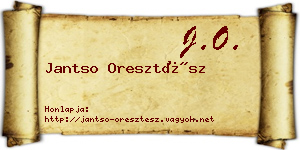Jantso Oresztész névjegykártya